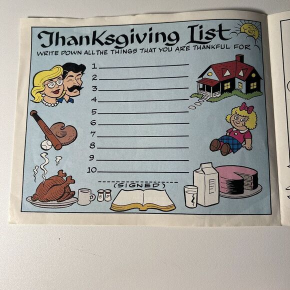 Shoneys Thanksgiving Fun & Menu 1991 - Picture 2 of 7